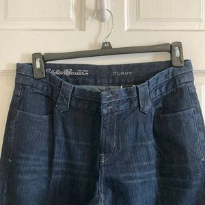 Eddie Bauer wide leg jeans in 12 petite. Barely worn. 28” inseam.
